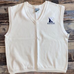 Vintage Kentucky Varsity Golf Sport Cotton Cream Vest